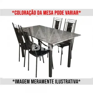 CJ MESA 4C SERRA TUBOS BELGICA NEW GRANITO 115X75 PRIMAVERA PRETO/PRAT