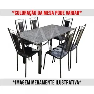 CJ MESA 6C SERRA TUBOS BELGICA NEW GRANITO 140X75 PRIMAVERA PRETO/PRAT