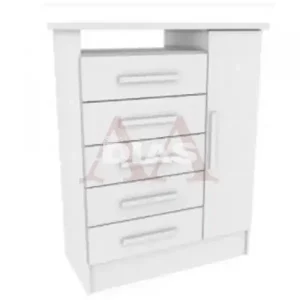 COMODA 5G 1P. ABRIR RODIAL AURORA BRANCO 1CO1530