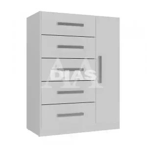 COMODA 5G 1P. ABRIR RODIAL CORAIS BRANCO 1CO1522