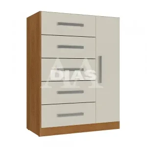 COMODA 5G 1P. ABRIR RODIAL CORAIS CINAMOMO/OFF WHITE 51CO1523