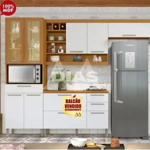 COZINHA NESHER BURGUESA COMPACTA FREIJO / BRANCO 500785