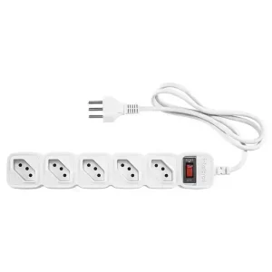 PROTETOR ELETRONICO INTELBRAS C/ 5 TOMADAS EPE 205 BRANCO