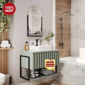 ESPELHEIRA MGM ORI METALON 44CM CIMENTO