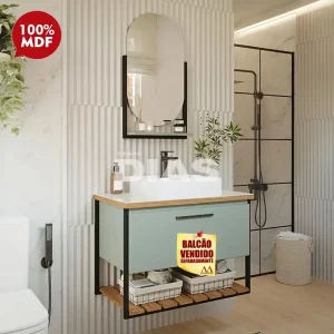 ESPELHEIRA MGM ORI METALON 44CM PISTACHE