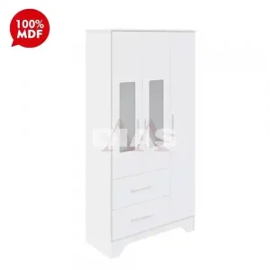 ROUPEIRO 3P. ABRIR 2G PEROBA POPY RETRO BRANCO BRILHO