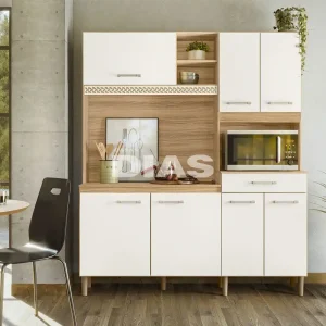 KIT 7P 1G NICIOLI YARA 160 FREIJO / OFF WHITE CRISTAL