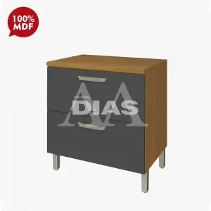 BALCAO NESHER 1P 1G PRINCESA 80CM FREIJO/GRAFITE 500348