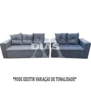 CJ ESTOFADO RG FLEX 2/3 LUGARES TURIM CINZA