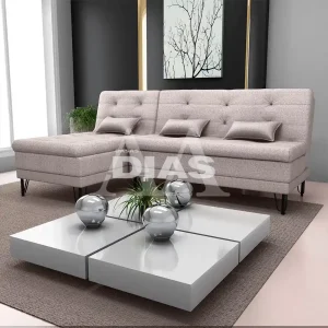 ESTOFADO CAMA MATRIX 2 LUGARES NICE C/ CHAISE LINHO CHUMBO E483
