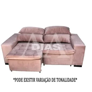 ESTOFADO BOMFLEX CHILE RETRATIL ROSE VELUDO INCA 14