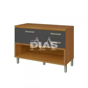 BALCAO NESHER 1P 2G PRINCESA C/ NICHO 120CM FREIJO / GRAFITE