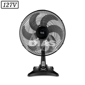 VENTILADOR MULTILASER TURBO VL401 40CM 6 PAS 3 VEL 127V PRETO