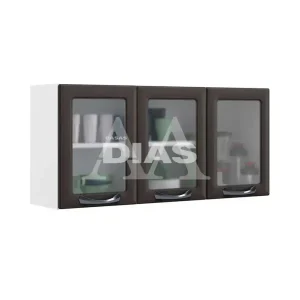ARMARIO ITATIAIA 3P. ABRIR C/ VIDRO NEW PREMIUM 120 GRAFITE 1864