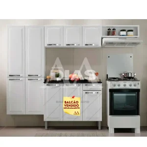 COZINHA ITATIAIA COMPACTA 7P C/NICHO ROSE BRANCO 0595