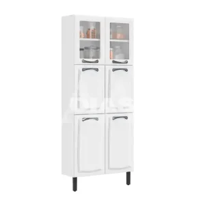 PANELEIRO ITATIAIA 6P. 2 C/ VIDRO NEW PREMIUM 80CM BRANCO 1882