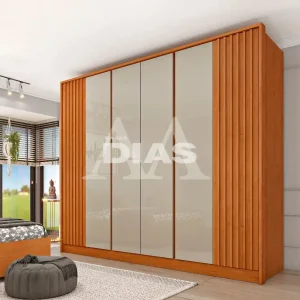 ROUPEIRO 6P. ABRIR 6G TCIL BARCELONA RIPADO C/ PES CINAMOMO / OFF WHIT