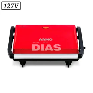 SANDUICHEIRA GRILL ARNO COMPACT UNO 760W 127V VERMELHA
