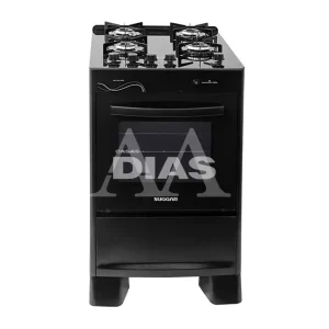 FOGAO 4B SUGGAR PISO NEO GLASS MESA VIDRO PRETO