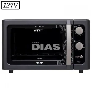 FORNO ELETRICO DAKO SUPREME 44L 127V PRETO