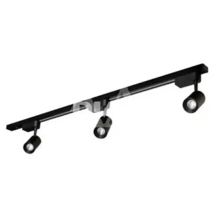 KIT LUMINARIA NITROLUX TRILHO PRETO 3X8W 3000K