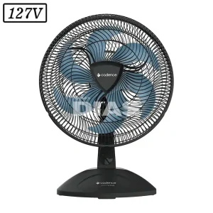 VENTILADOR CADENCE EROS TURBO VTR409 40CM 6 PAS 3 VEL 127V PRETO / AZU