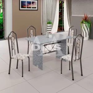 CJ MESA 4C SOMA BIANCA 120X75 RETANGULAR ARABESCO PRATA GRANITO OCRE