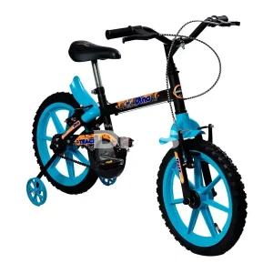 BICICLETA TK3 TRACK DINO ARO 16 INFANTIL S/MARCHA PRETA/AZUL