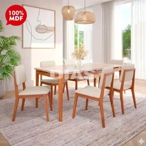 CJ MESA 6C CIMOL BAOBA RETANGULAR 180x90 AMARILIS MADEIRA/OFFWHITE/LIN