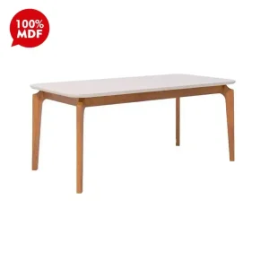 MESA CIMOL BAOBA NATUAME RETANGULAR 180X90 MADEIRA/OFF WHITE