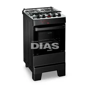 FOGAO 4B ESMALTEC IDEAL TOP 4122 PRETO