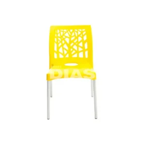 CADEIRA FORTE PLASTICO NATURE QUADRADA AMARELA